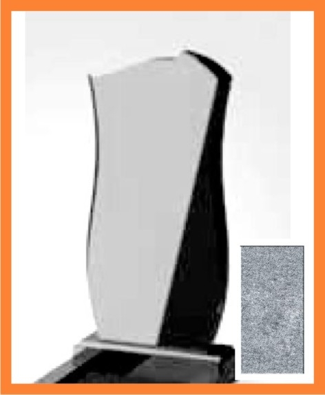 Темно серый гранит №41, размер памятника - 800х400х50