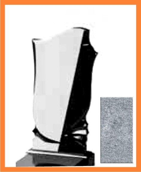 Темно серый гранит № 57, размер памятника - 1000х500х50