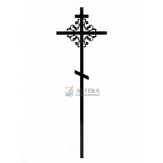 Крест “Фигурный №3” ритуальный на могилу, металлический