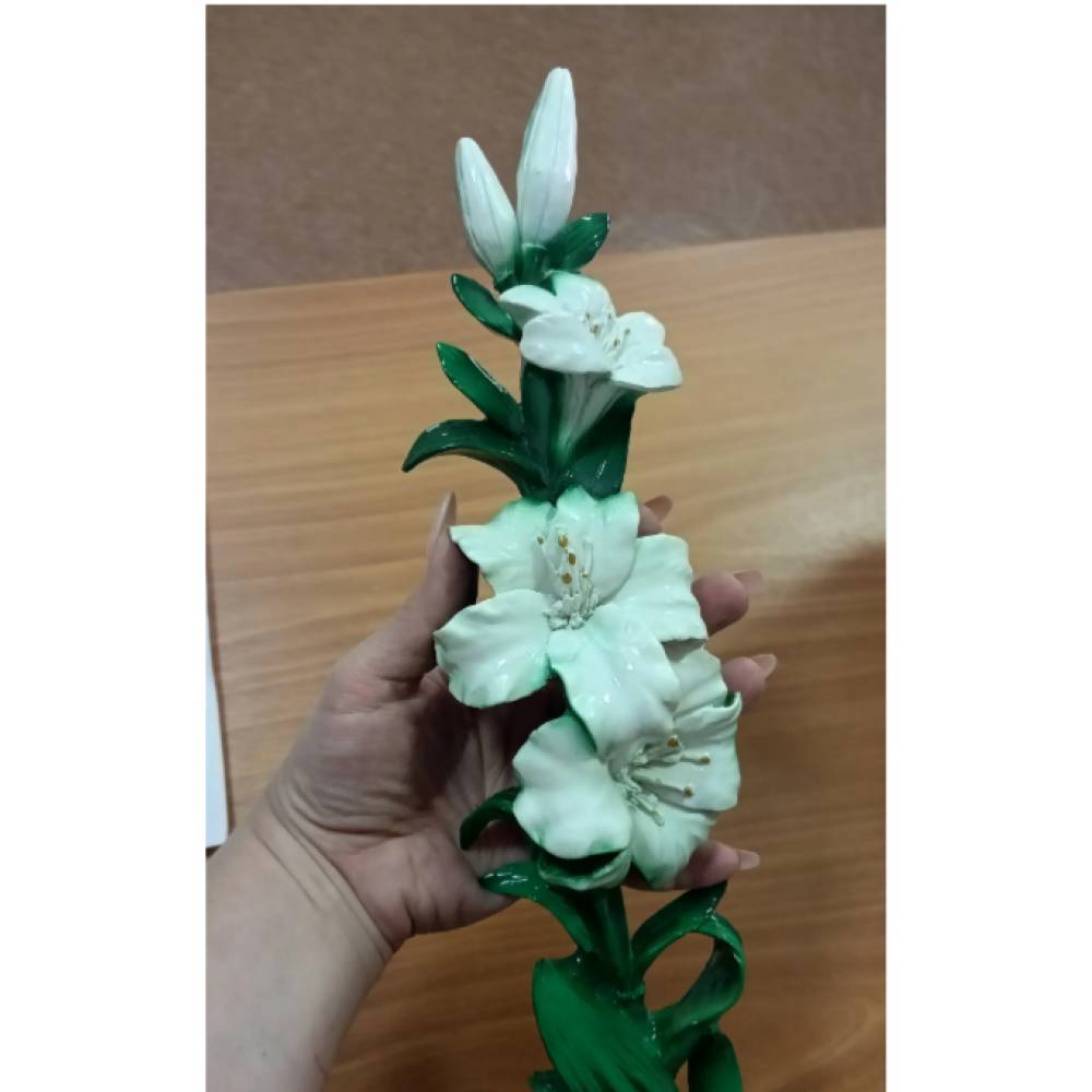 Лилия литьё -цветная -35см.