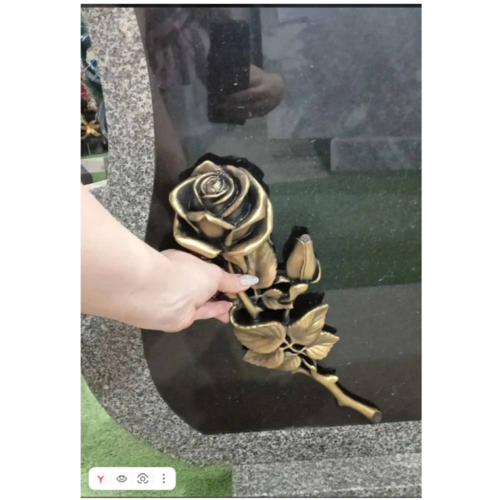 Роза крупная литьё -бронза-35см.