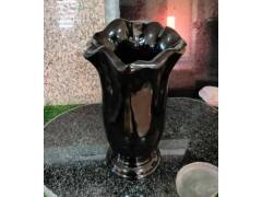 Ваза волны чёрная Н-25см.