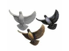 Голубь 21*17 см  барельеф--Литьё-окрас