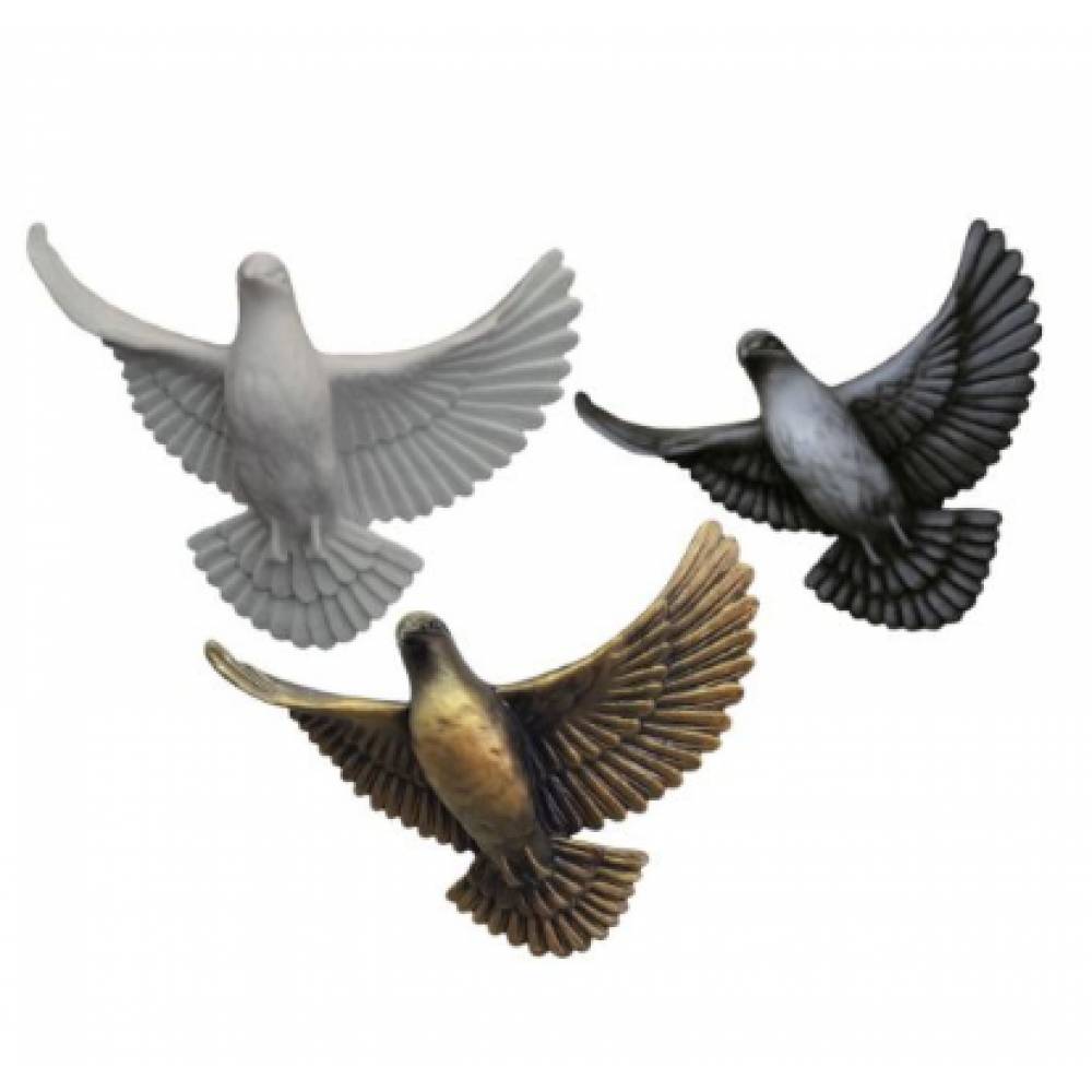 Голубь 21*17 см  барельеф--Литьё-окрас